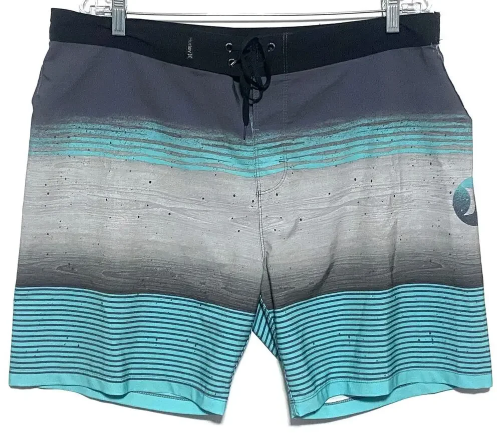 Hurley Phantom Overspray Swim Board Shorts Men 36 Summer Beach Surf Vacation Y2K
